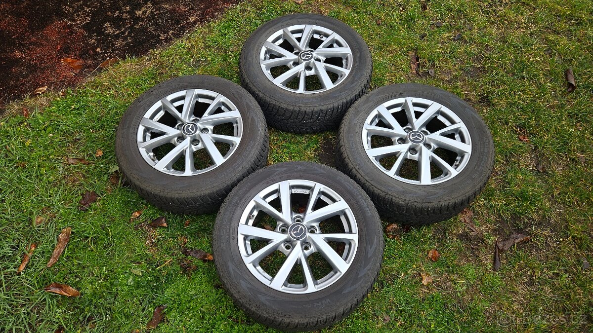 Mazda 3 zimní pneumatiky 205/60R16 elektrony 6,5Jx16 5x114,3 - 15