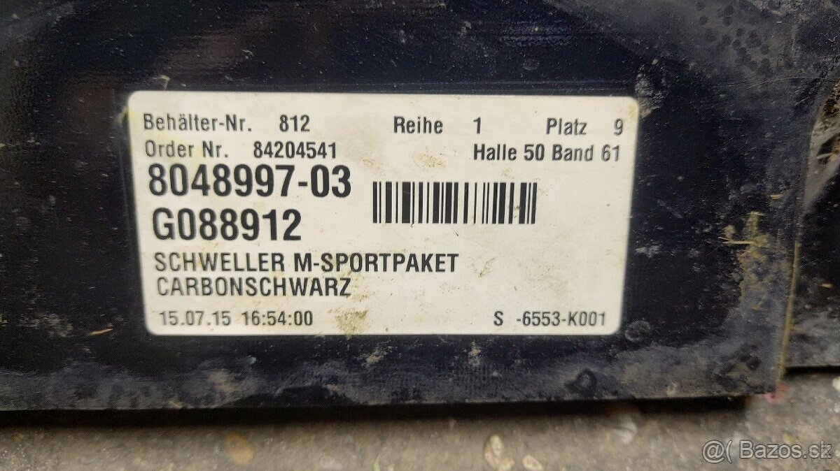 BMW 5.rada F10 F11 2010-2017, lavy prah, podbeh, M-packet - 15