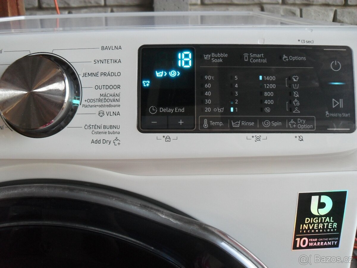 PRAČKA SE SUŠIČKOU SAMSUNG 9+5KG,APKA,DVÍŘKA ADDWASH, tř.A - 15