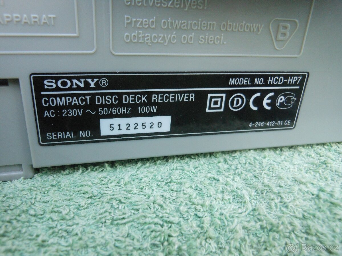 VĚŽ SONY HCD - HP7 - 15