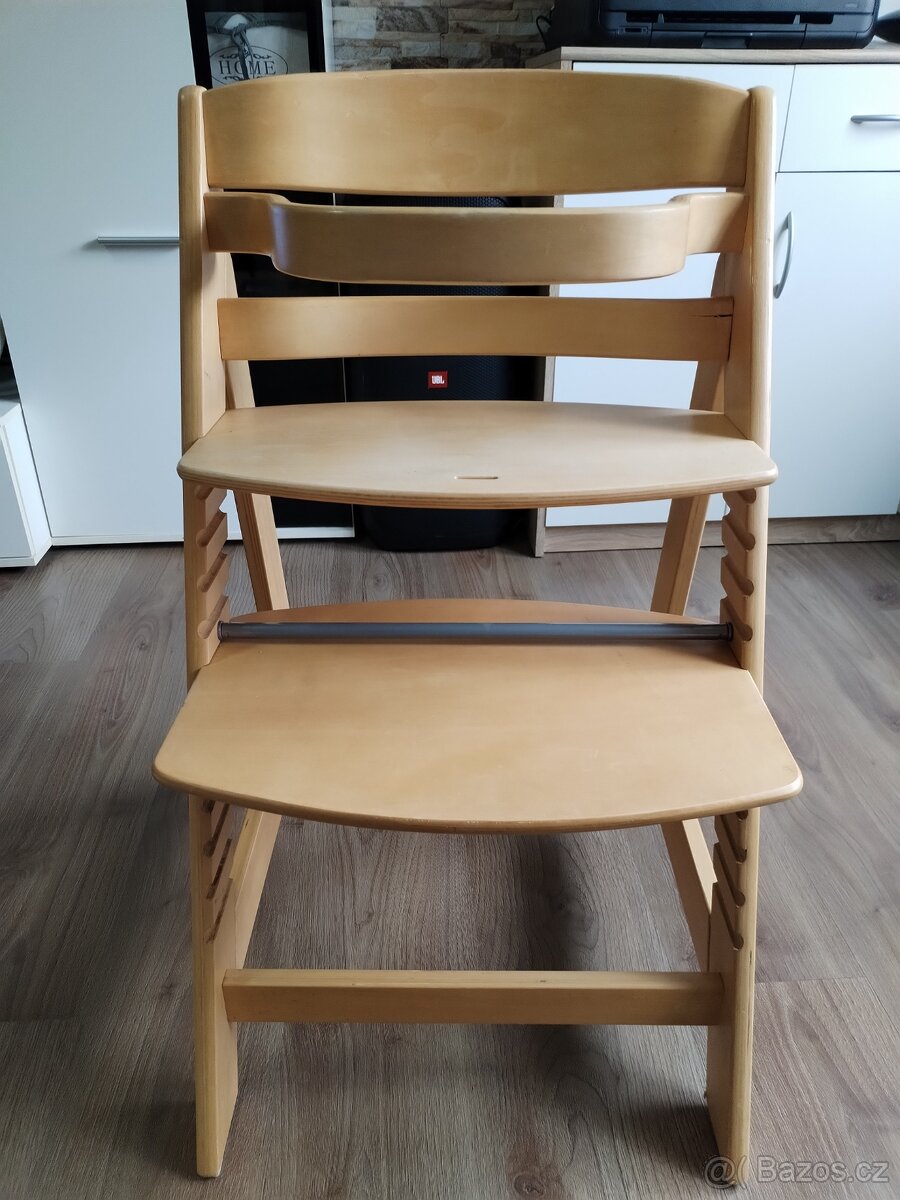 Celodřevěná polohovatelná jídelní židle pro dítě - 15