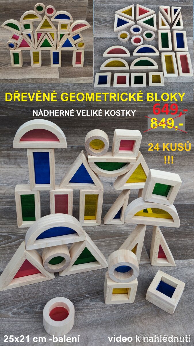Nové dřevěné montessori hry a hračky - 15