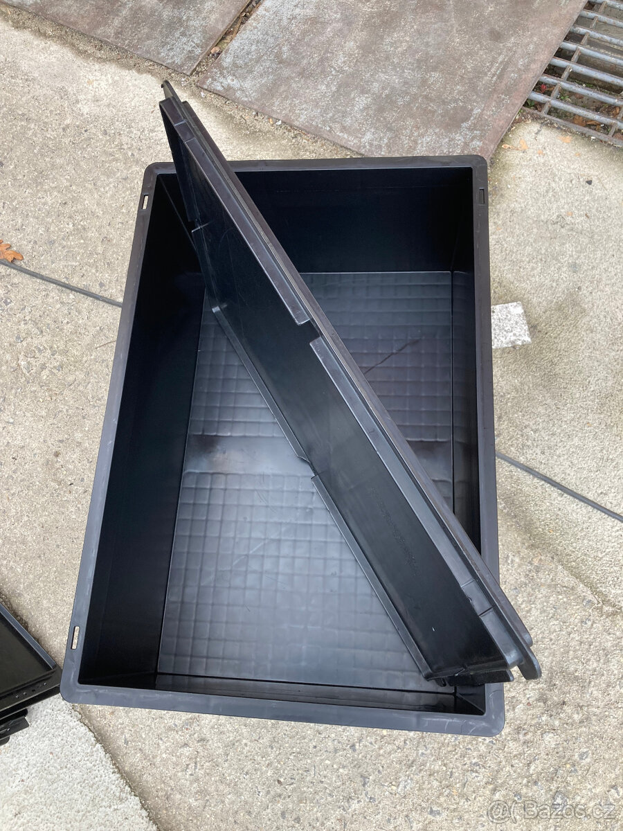 Ukládací box plastový, přepravka s víkem KLT 4622 za 200 kč - 15