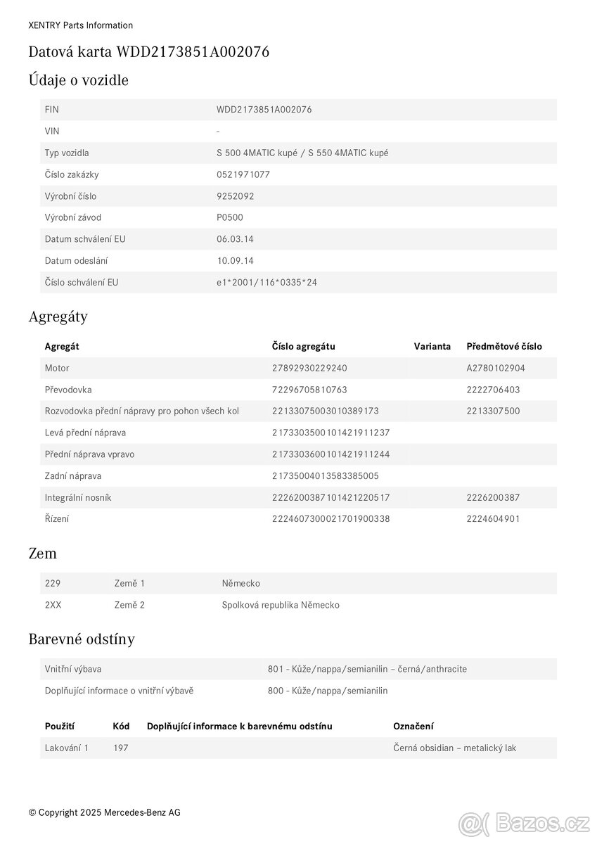 Prodám Mercedes-Benz S-coupe AMG / odp.DPH - 15