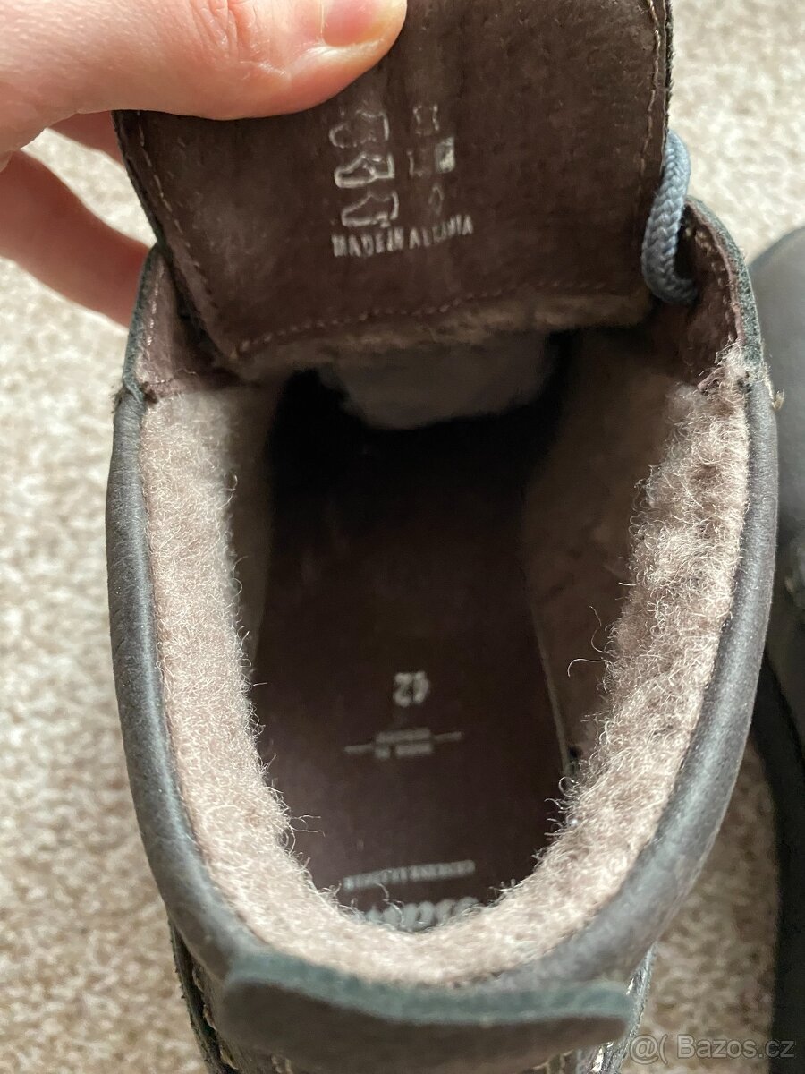 Nové pánské zimní kožené boty Baťa s kožichem - č. 42 - 15