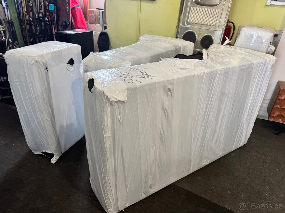 NOVÁ černá Sedací souprava Sirpio 270cm s taburetem - 15