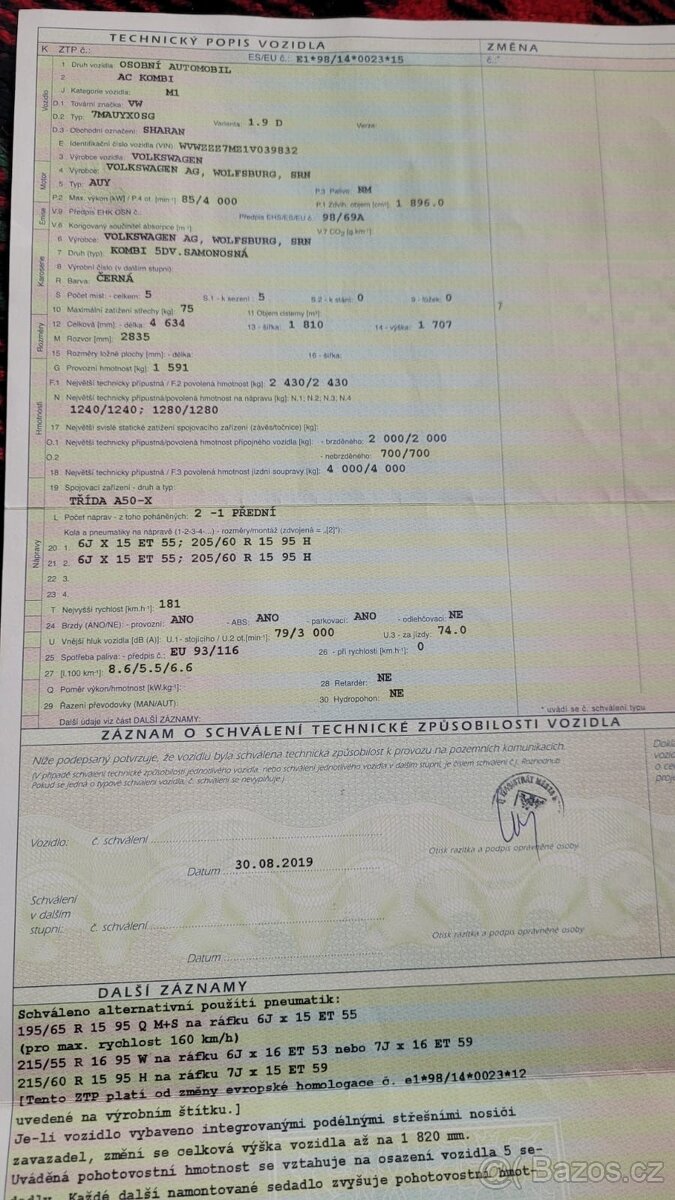 Volkswagen sharan 1.9tdi 85kw- ND - 15