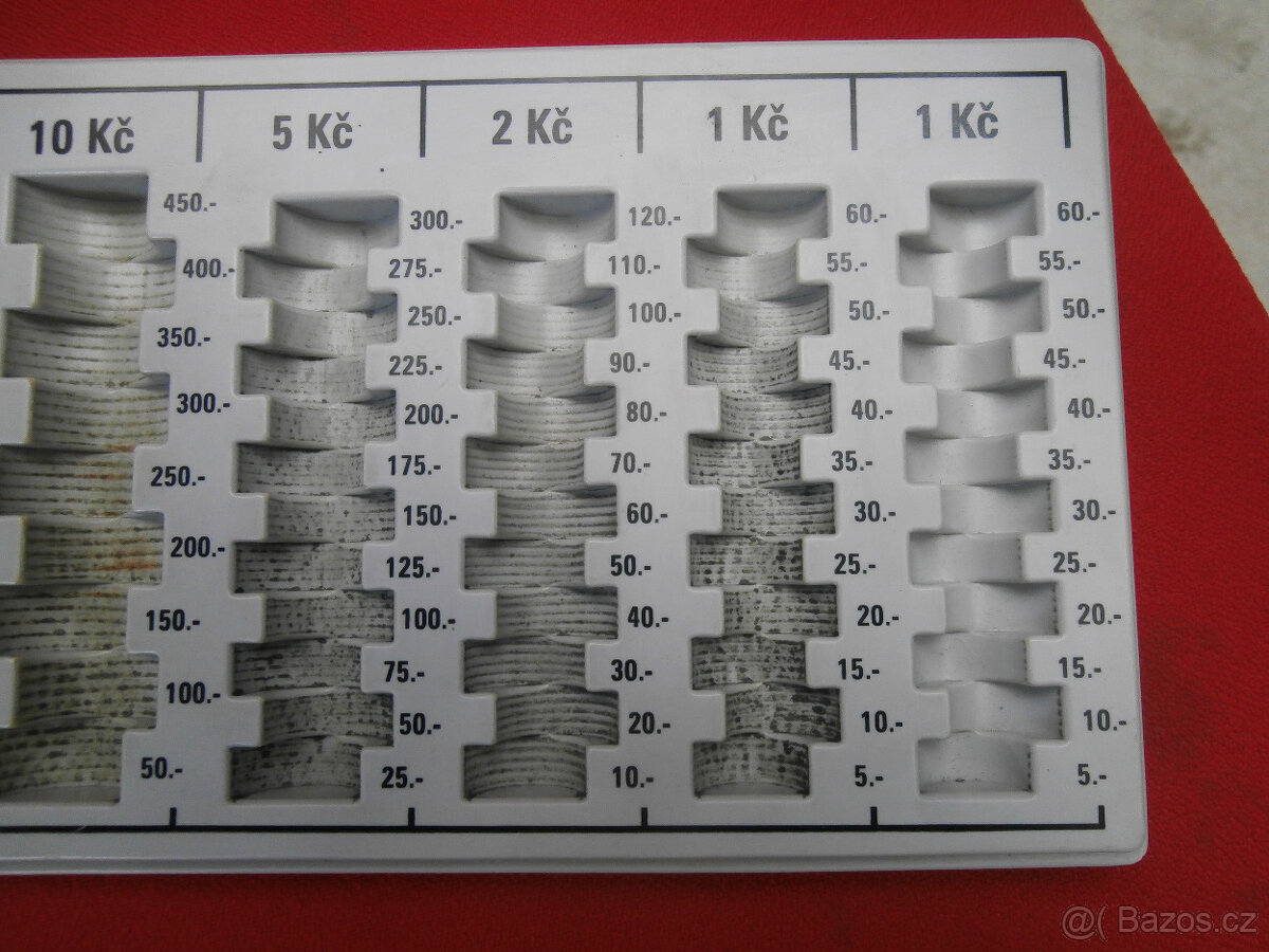 Mincovníky pokladní plastové použité za 300 kč - 15