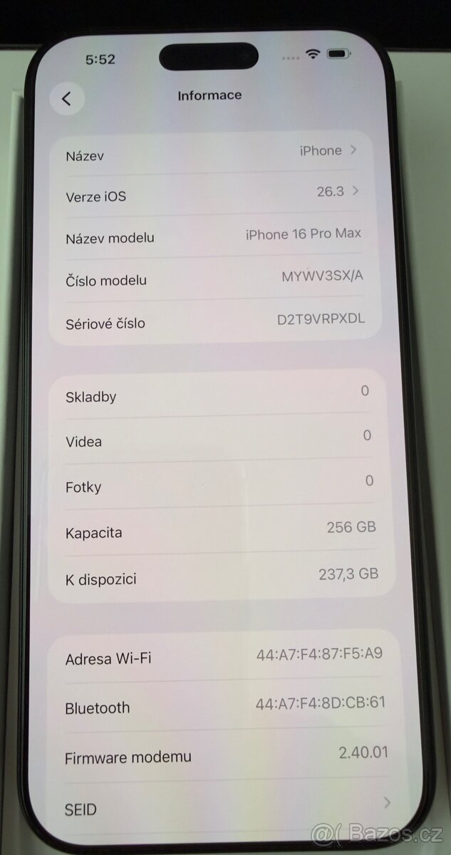 IPHONE Apple 16 Pro Max 256 Gb - 15