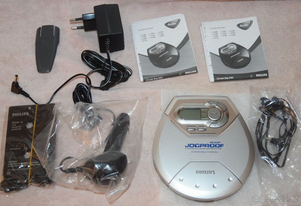 CD přehrávač Philips AX-5105, mnoho příslušenství, nový - 15