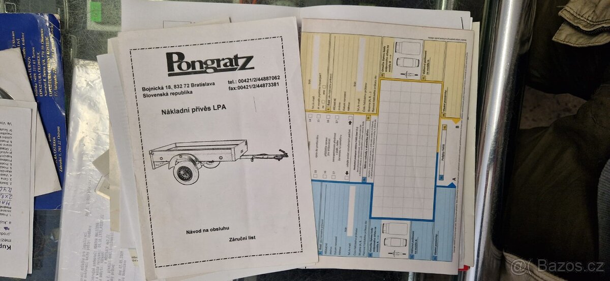 Přívěsný vozík, kára s plachtou - nová STK - 15