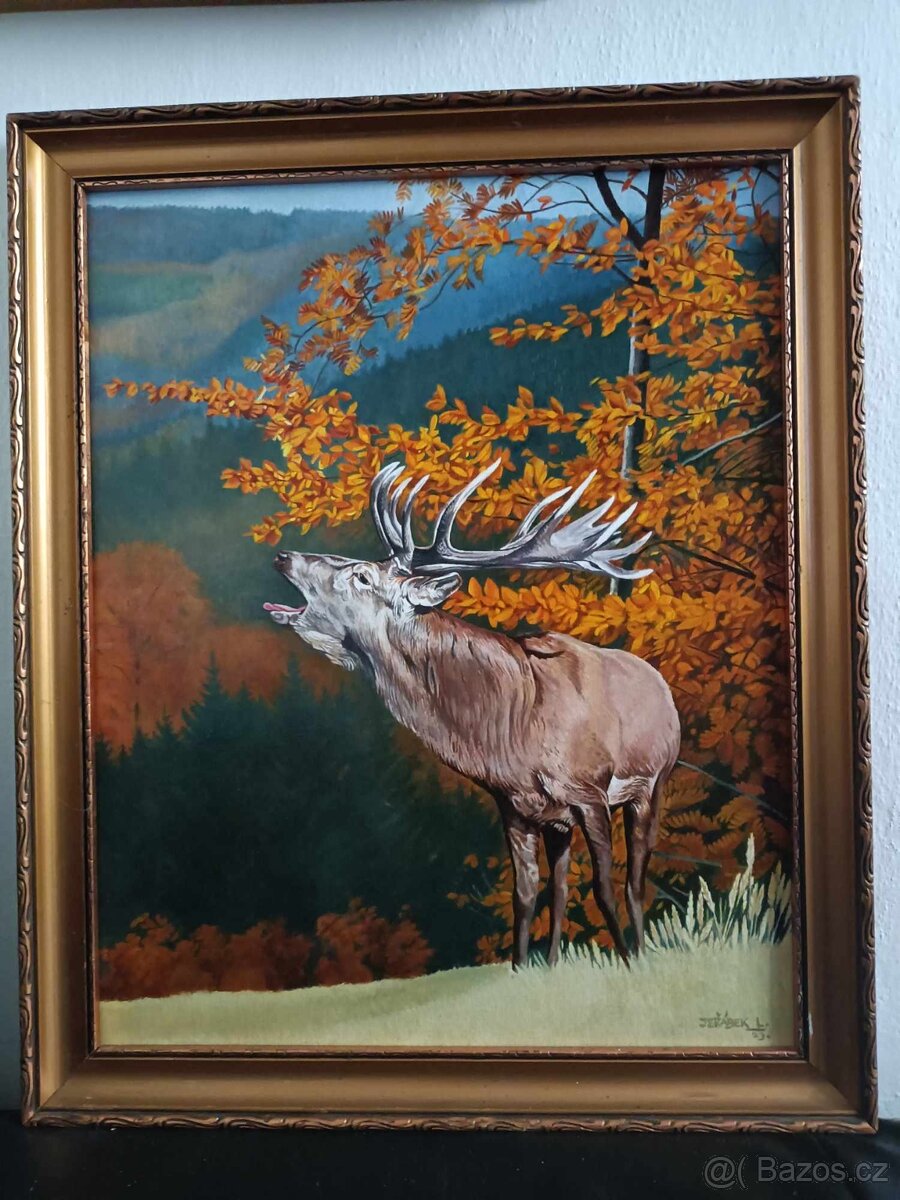 Ručně malované obrazy-kopie-portréty-myslivost atd. - 15