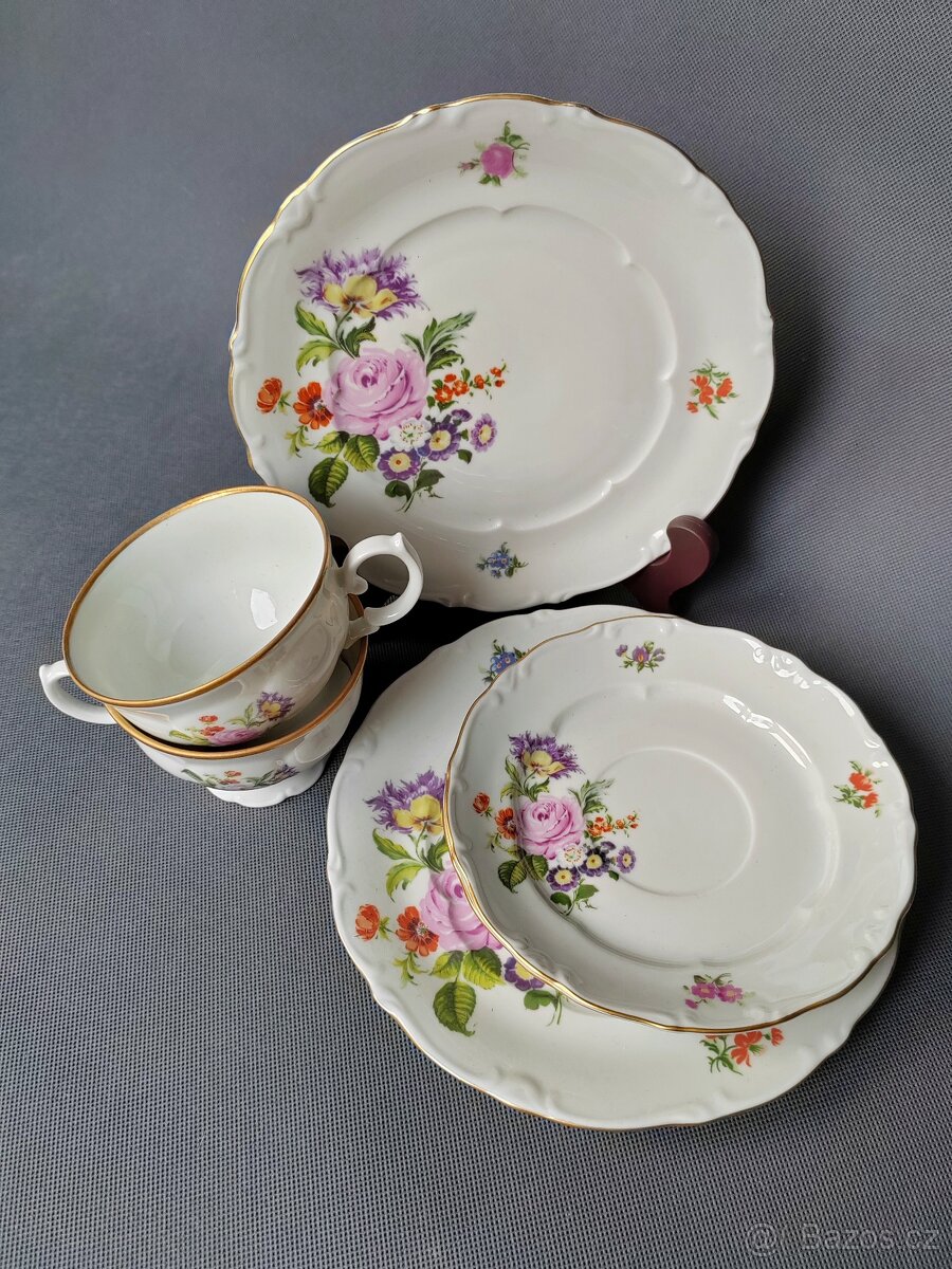 Nádherná porcelánová snídaňova sada od Lichte Porzellan - 15