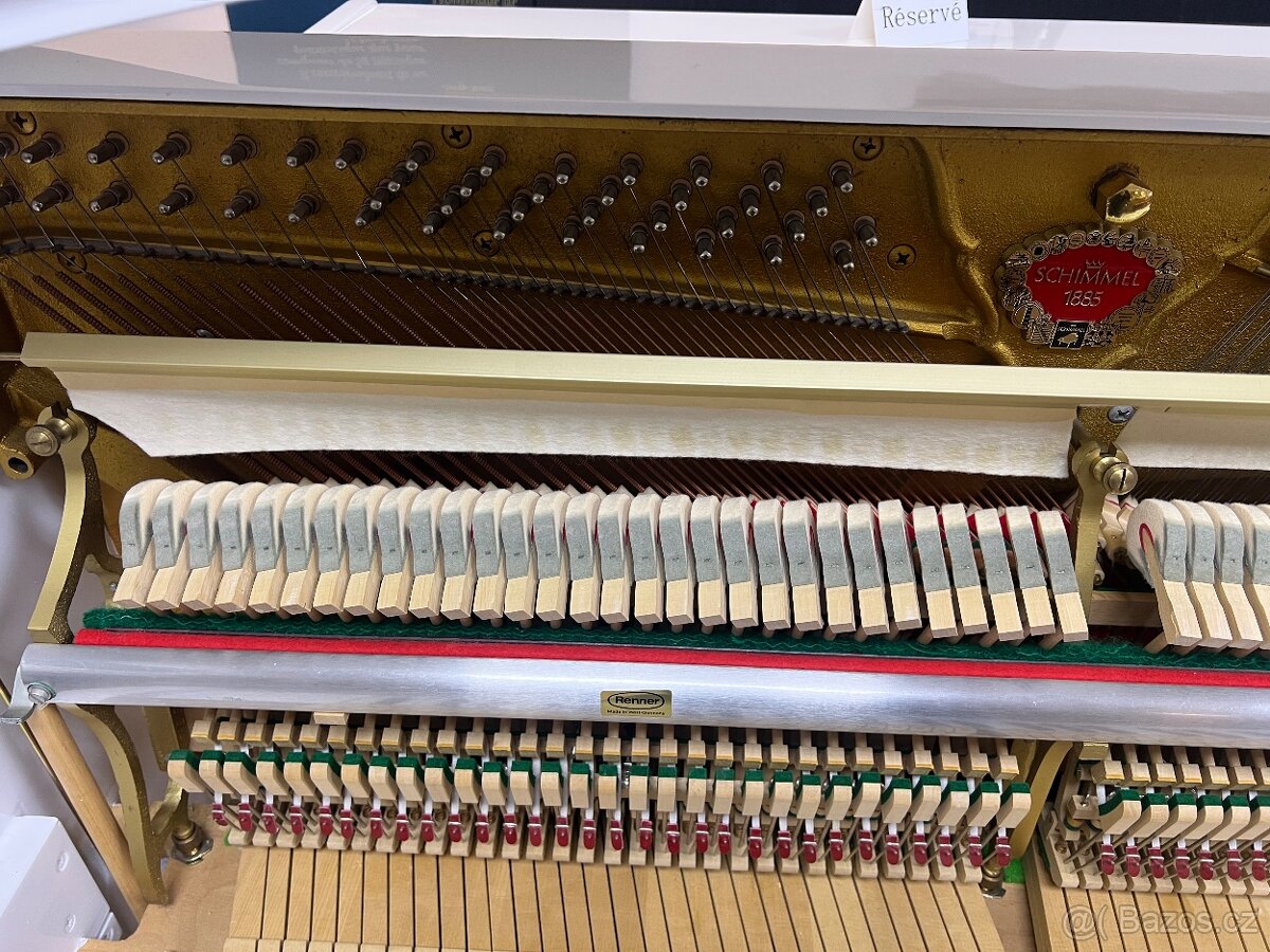 Německé pianino Schimmel po servisu, záruka 5 let, doprava - 15