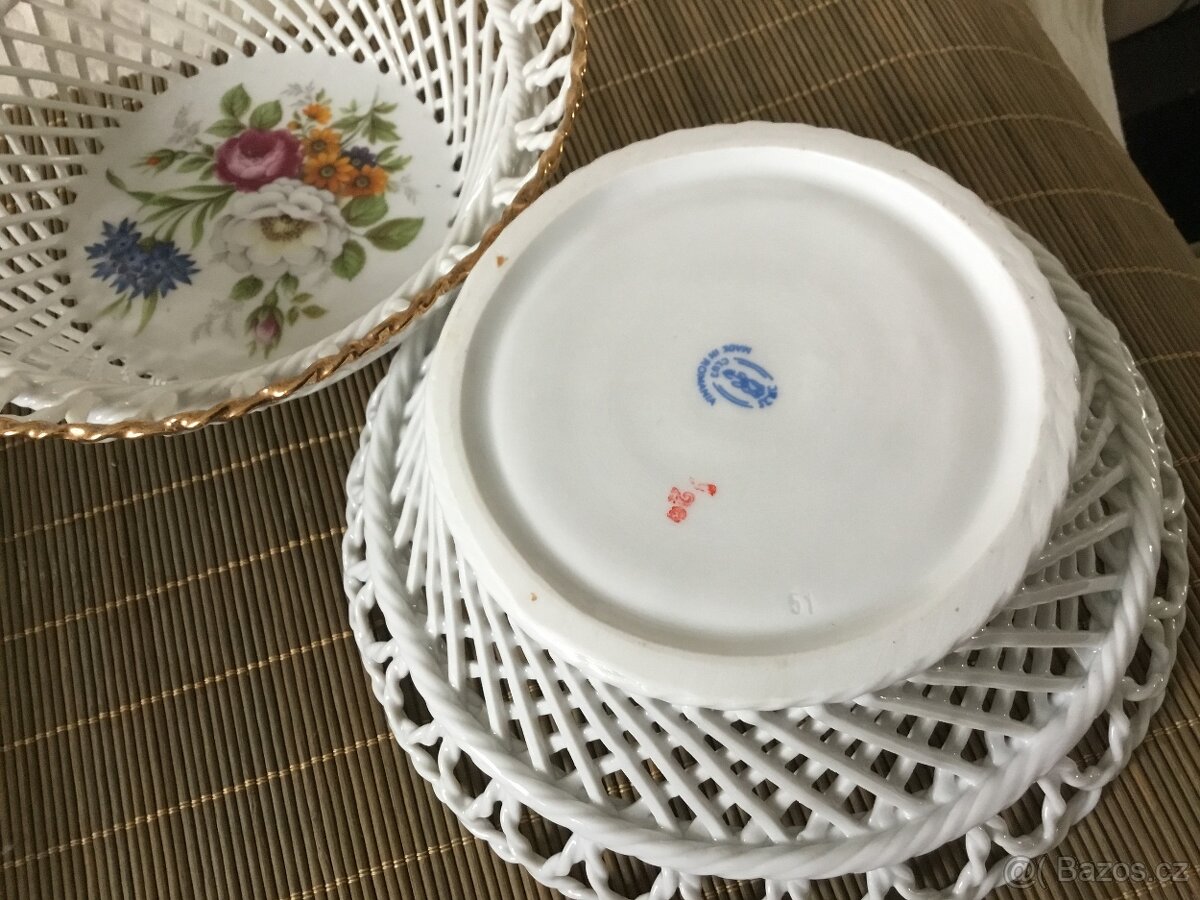porcelánová miska s kvetinami, vice druhu - 15