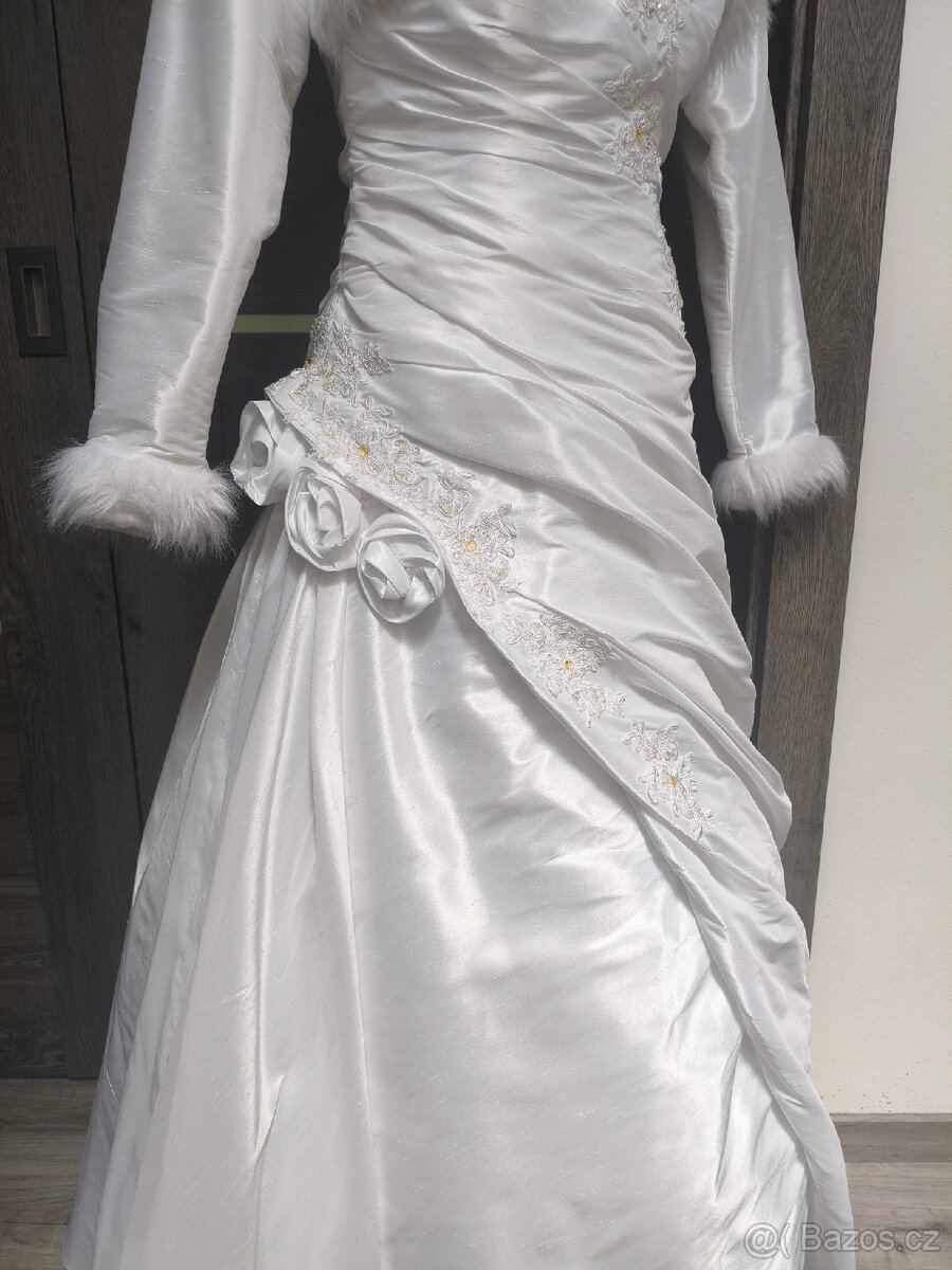 Tradiční svatební šaty 38/40/42 - 15