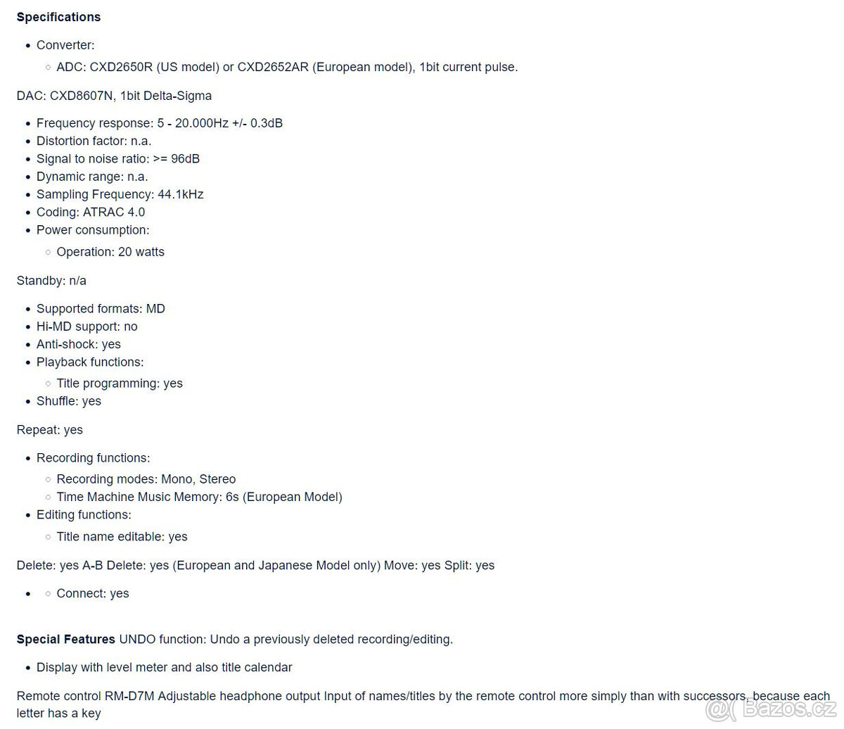 SONY MDS-JE510 Stereo Minidisc Player-Recorder - 15