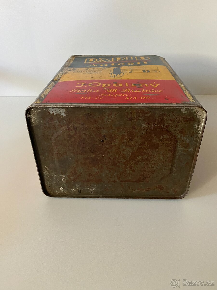 plechovka od oleje stará plechovka olej mazivo - 15