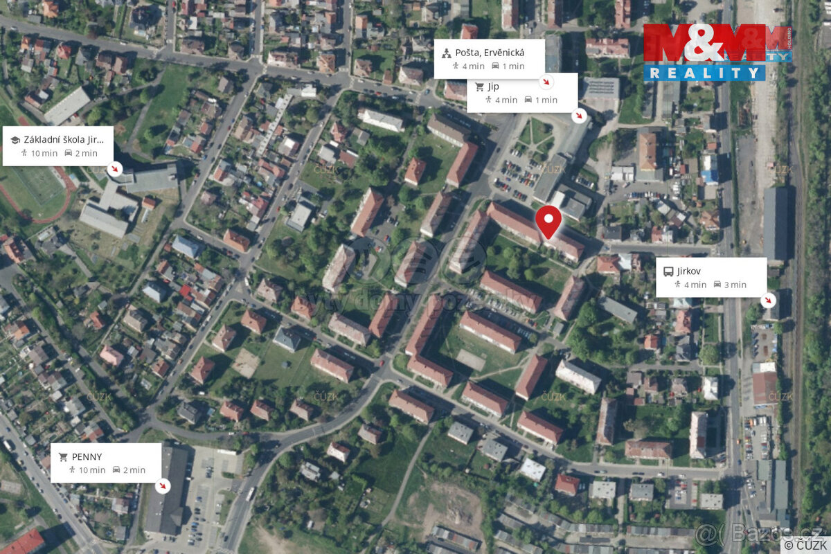 Prodej bytu 2+1, 53 m², Jirkov, ul. Karla Čapka - 15