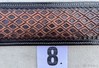 Westernový podbřišník kožený s propojovacím řemínkem MIX - 15