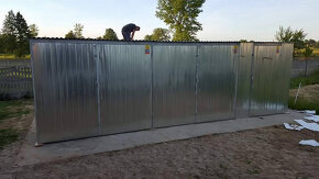 Plechová pozinkovaná garáž 3x5 m, pultová střecha - 15