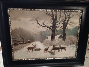 Obraz s rámem 97,5×77 cm. Olejomalba na platně Signováno - 15