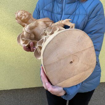 Velká ručně vyřezávaná socha Panny Marie – mistrovská práce - 15