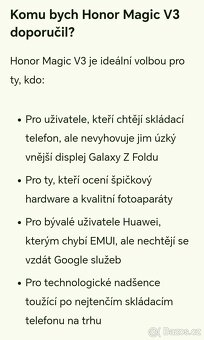 HONOR Magic V3 5g. 8+512 GB. NOVÝ se zárukou. BROWN - 15