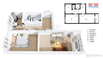 Prodej bytu 2+1, 61 m², Svoboda nad Úpou, ul. Lázeňská - 15