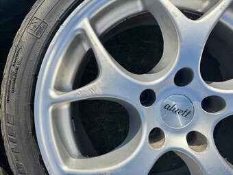 Alu disky 4 kusy 17" rozteč 5x112 + pneu pěkné - 15