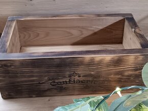 Stará dřevěná bedýnka šuplík k dekoraci - 15