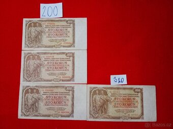 Československé bankovky třetí část ceny jsou za ks a na fotu - 15