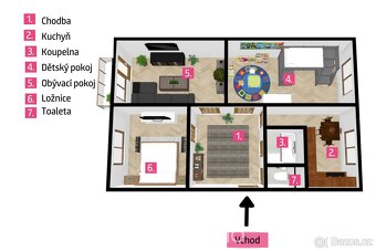 Prodej byty 3+1, 72 m2 - Třebíč, ev.č. 00253 - 15