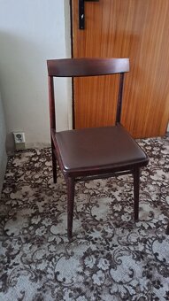 Retro obývací stěna, jídelní a konferenční stůl a židle - 15