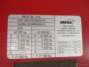 25022 návěs sklápěcí  MEGA MNL Light 50m3 - 15