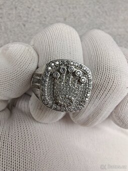 Sada 2 masivních pánských prstenů - Styl Rolex & Gold - 15