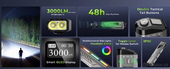 Wurkkos TD11 chytrá OLED 3000L,USB-C, RGB NOVINKA - 15