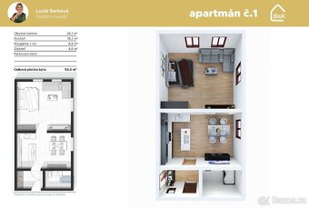 Prodej bytu 2+kk, 53m² s předzahrádkou - 15