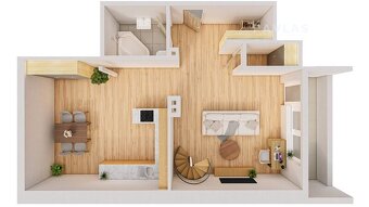 Pronájem velkého bytu 2+1, 94 m² s terasou 16 m² a vlastním  - 15