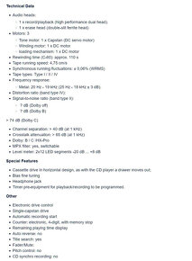 DENON DRS-610 Stereo Cassette Deck/ Dolby B-C/ MPX Filter - 15