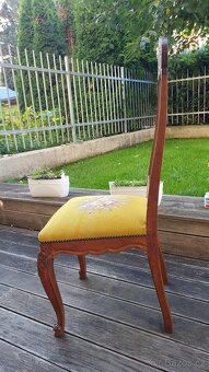 Dubové židle Ludvík XV. Řezbované 6 ks - 15