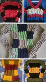 RUČNĚ PLETENÁ, NOVÁ, HEBKÁ, PATCHWORK HALENKA: S-M nenošená - 15