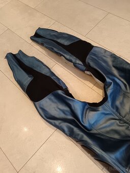 Vanucci Blau Titan-Pánská kožená moto kombinéza, dvoudílná - 15