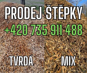 Dřevní štěpka, mulč do záhonu nebo jako palivo - biomasa - 15