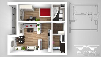 Pronájem bytu 2+kk, 58 m2 - Praha - Letňany, ev.č. 680 - 15