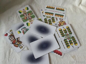 cest. sachy, lahev housle, 3x karty, kvarteto - 15