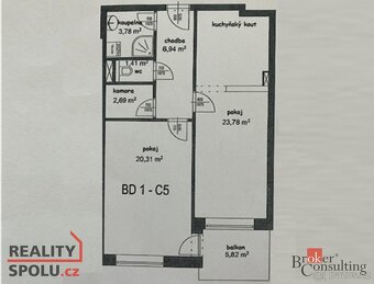 Prodej, byty/2+kk, 67 m2, U Dráhy 413/9, 66449 Ostopovice, B - 15