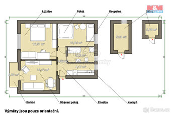 Prodej bytu 3+1, 55 m², Nejdek, ul. Bratří Čapků - 15