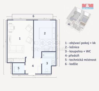 Prodej bytu 2+kk, 47 m², Praha, ul. Geologická - 15
