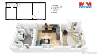Prodej bytu 1+1, Jaroměř, ul. Slovenského nár. povstání - 15
